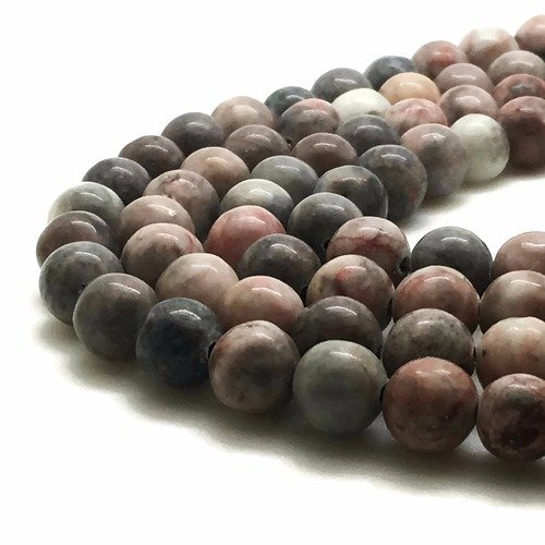 47 perles hypersthène 8mm naturelles - p0324
