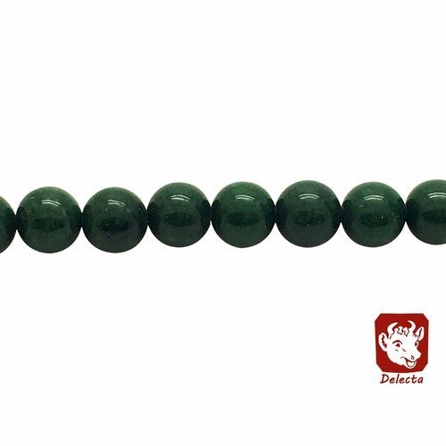 61 perles jade mashan vert sapin 6mm naturelles - p0377