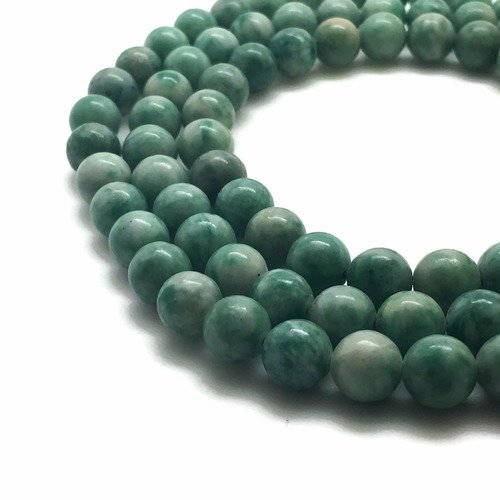 61 perles jade xiang he shi 6mm naturelles - p0390