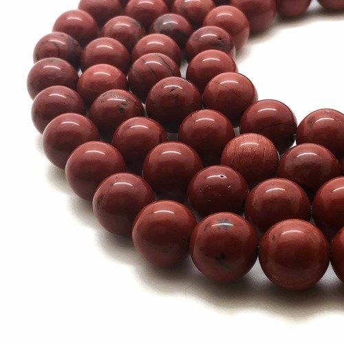 89 perles jaspe red stone 4mm naturelles - p0437