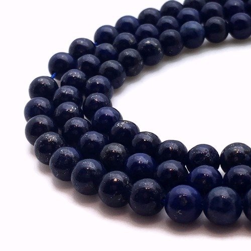 49 perles lapis lazuli 4mm naturelles - p0460