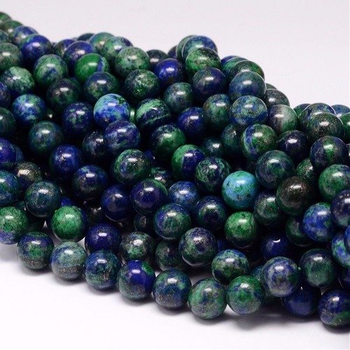 47 perles lapis lazuli phoenix 8mm naturelles - p0467