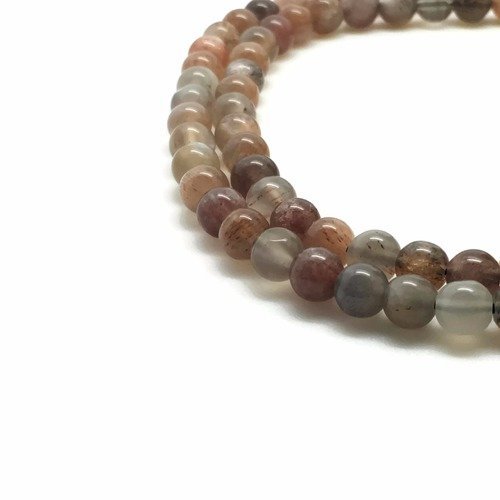 89 perles pierre de lune 4mm naturelles - p0535