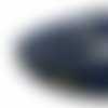 47 perles régalite 8mm bleu foncé naturelles - p0588