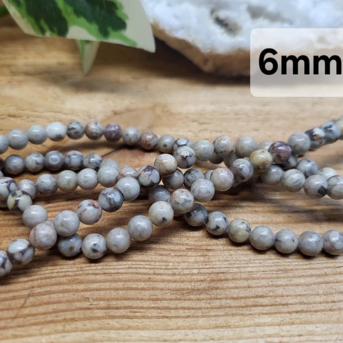 Fils de perles maifanite – 6mm – pierres naturelles – création bijoux