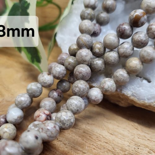 Fils de perles maifanite – 8mm – pierres naturelles – création bijoux