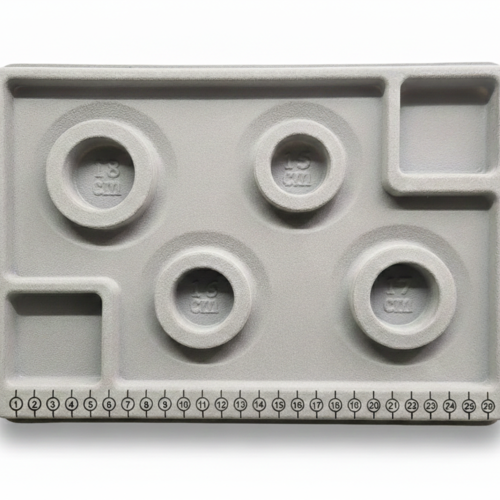 Plateau d'assemblage pour bracelets - 4 gabarits de mesure et graduations - 29x20cm