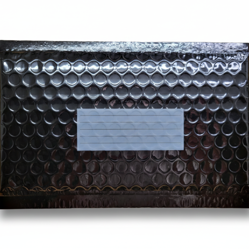Lots enveloppes bulles noir brillant 20x14.5cm - lots de 10 / 20 / 50 / 100 - auto-adhésives