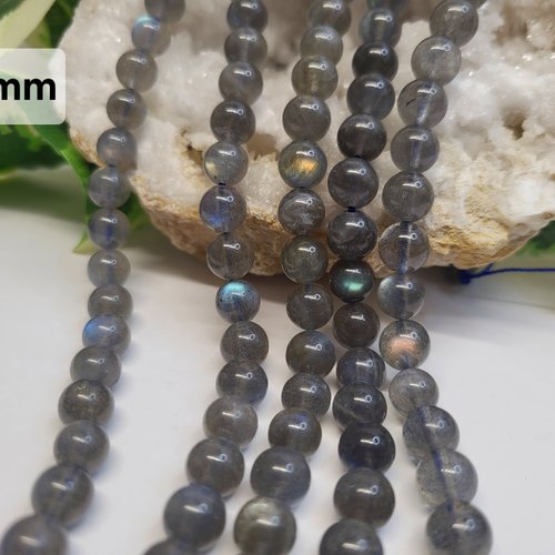 Fils de perles labradorite – 8mm – pierres naturelles qualité supérieure – création bijoux