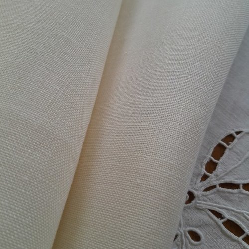 Coupon de lin  en 12fils  col blanc cassé