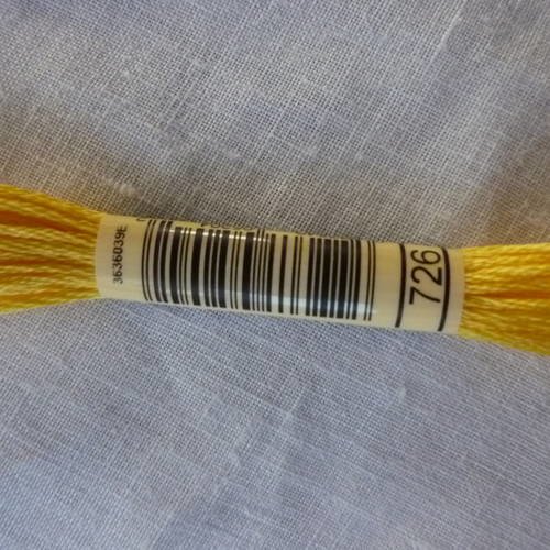 Fil à broder dmc mouliné coloris 726 