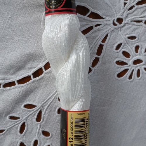 Dmc coton perlé n°12 col blanc