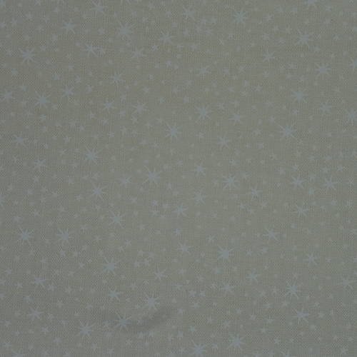 Coupon de tissus patch faux unis fond crème avec motif d'étoiles 49*50cm 