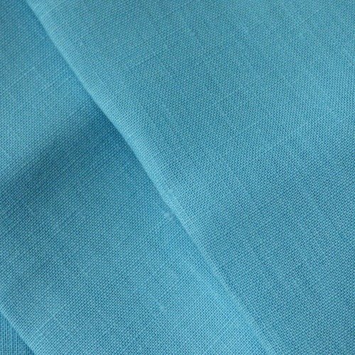 Coupon de lin fin de couleur bleu ref 20