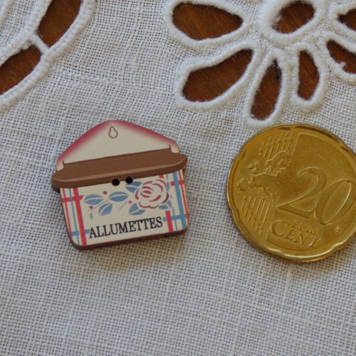Bouton en bois digoin boite d'allumettes beaujeu