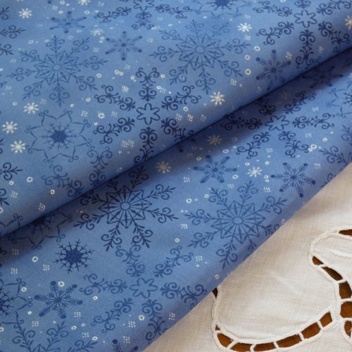 Coupon tissus stof "we love christmas " 610