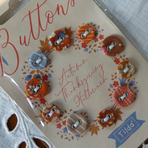 Pochette bouton tilda "buttons autumn thanksgiving halloween"