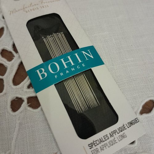 Aiguilles bohin spéciales appliqué longues n°9