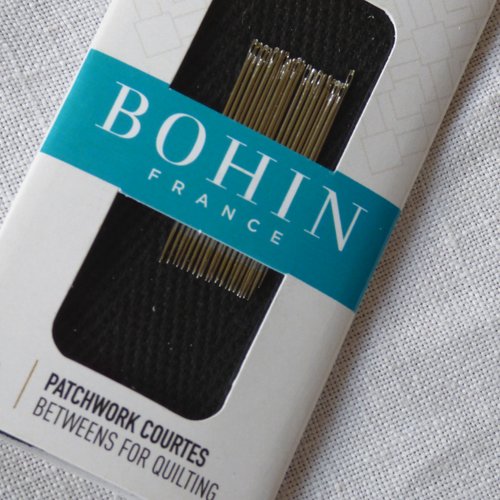 Aiguilles bohin n°10 patchwork courte