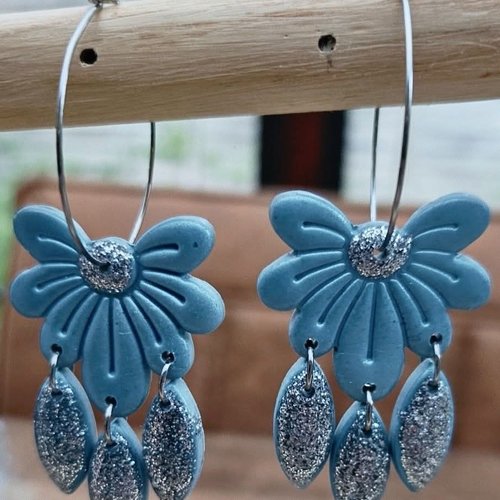 Boucles d'oreilles argeline