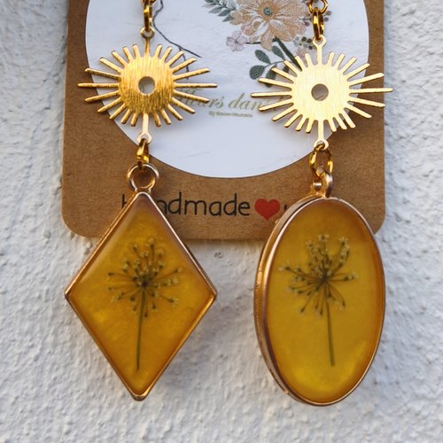 Boucles d'oreilles " dorées des champs