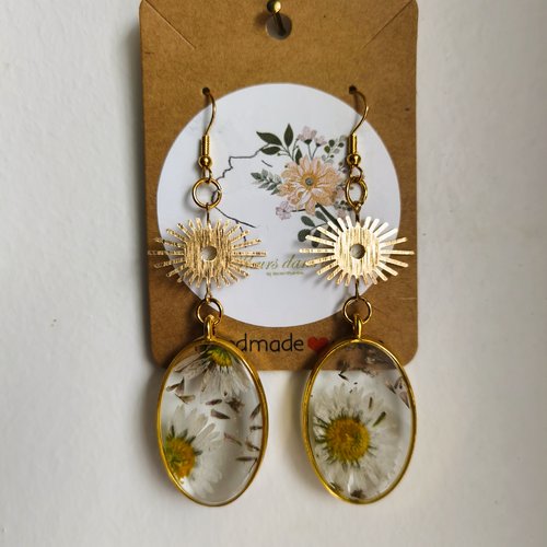 Boucles d'oreilles " pâquerettes "