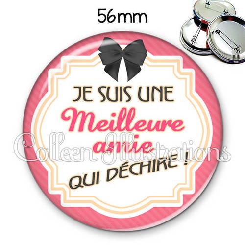 Badge 56mm Meilleure logop/ède du monde id/ée cadeau anniversaire no/ël coll/ègue amie famille