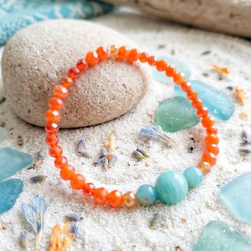 Bracelet amazonite, énergie, paix et joie