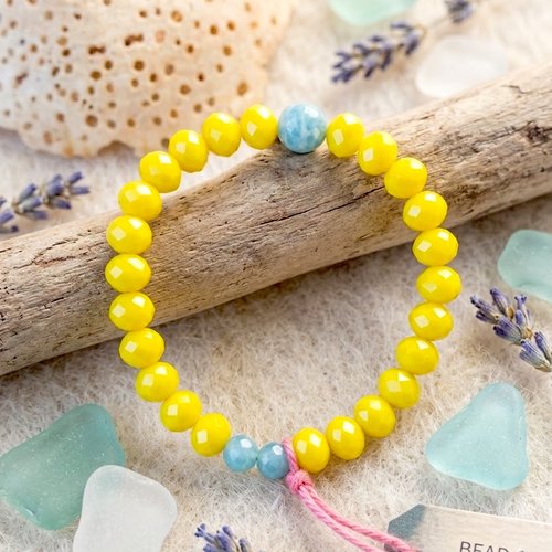 Bracelet soleil, amazonite