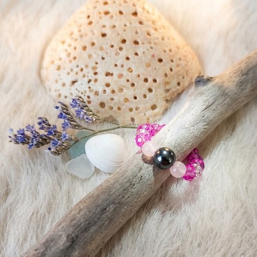 Bague regain d'énergie , hématite