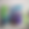 Peinture vert, bleu, violet, amour et guérison