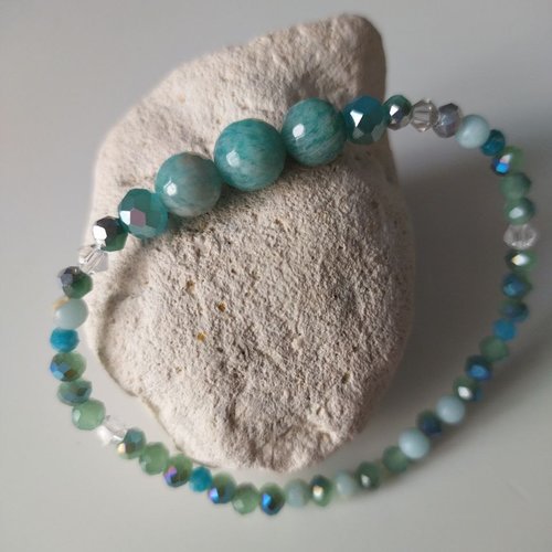 Bracelet bonheur, amazonite