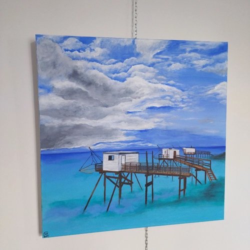 Les carrelets de royan, peinture