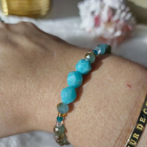 Bracelet amazonite – paix & joie