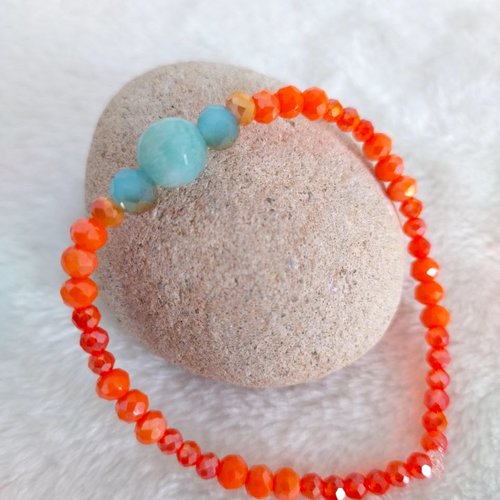 Bracelet amazonite, énergie, paix et joie