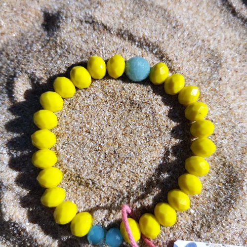 Bracelet soleil, amazonite