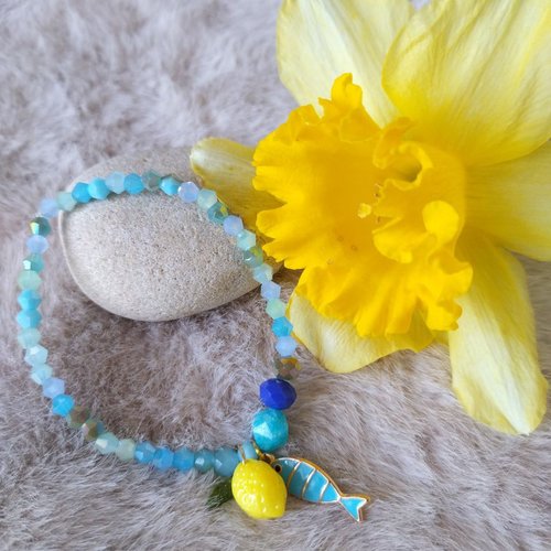 Bracelet bonheur, amazonite