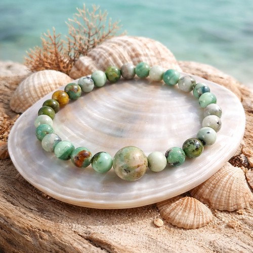 Bracelet de guérison – variscite & agate verte