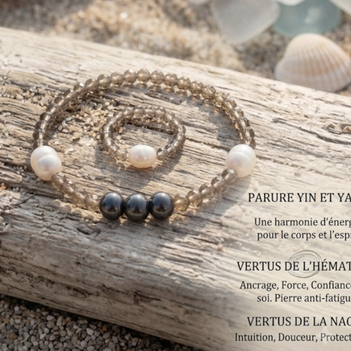 Parure yin & yang, bijoux bienêtre