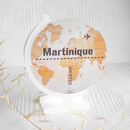 Nom de table globe terrestre thème voyage, nom de table personnalisable, déco, cérémonie, carte du monde, pays, vintage