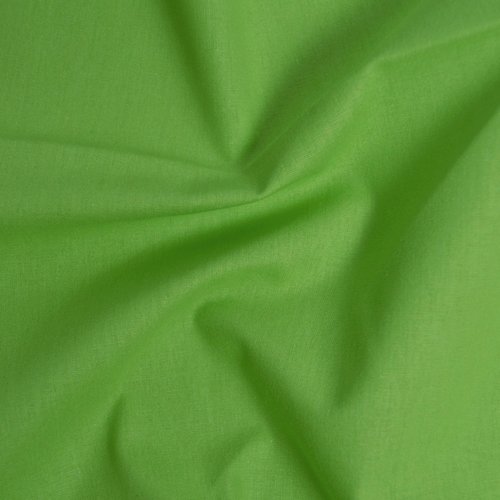 Coupon tissu vert popeline 100% coton - tissu coton vert - dimension: 1m x 1m46