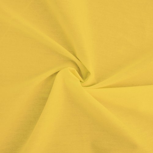 Coupon tissu jaune popeline 100% coton - tissu coton jaune - dimension: 1m x 1m46