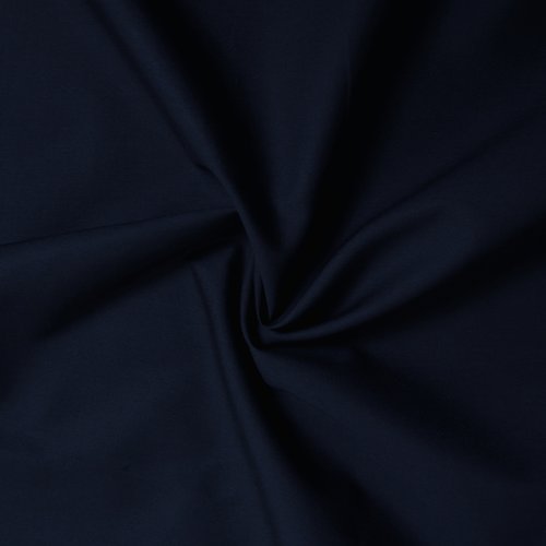 Coupon tissu bleu marine popeline 100% coton - tissu coton bleu marine - dimension: 1m x 1m46