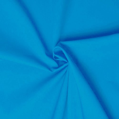 Coupon tissu bleu turquoise popeline 100% coton - tissu coton bleu turquoise - dimension: 1m x 1m46