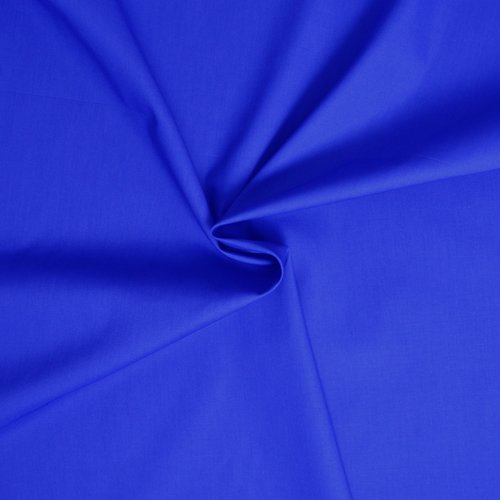 Coupon tissu bleu roi popeline 100% coton - tissu coton bleu roi - dimension: 1m x 1m46