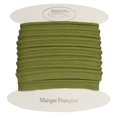 Passepoil coton vert tilleul, de belle qualité - passepoil couture vert tilleul par 5 mètres