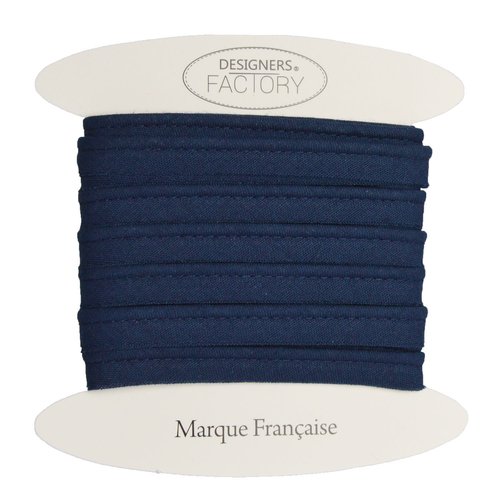 Passepoil coton bleu navy, de belle qualité - passepoil couture bleu navy par 5 mètres
