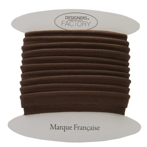 Passepoil coton marron, de belle qualité - passepoil couture marron par 5 mètres