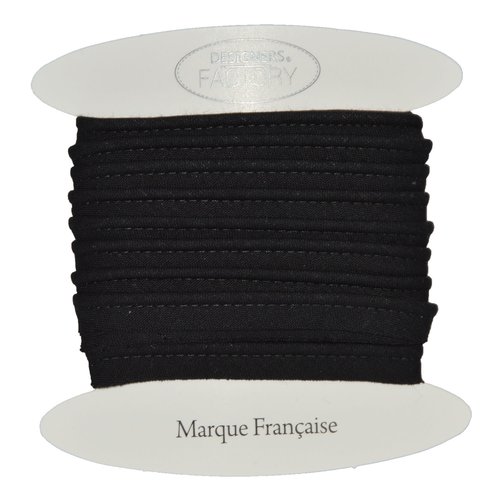 Passepoil coton noir, de belle qualité - passepoil couture noir par 10 mètres
