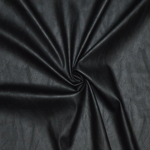 Tissu simili cuir noir - coupons de 1m x 1m36